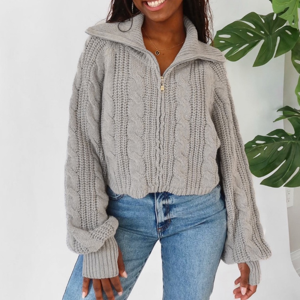 Grey Bandit Oakley Zip Up Sweater